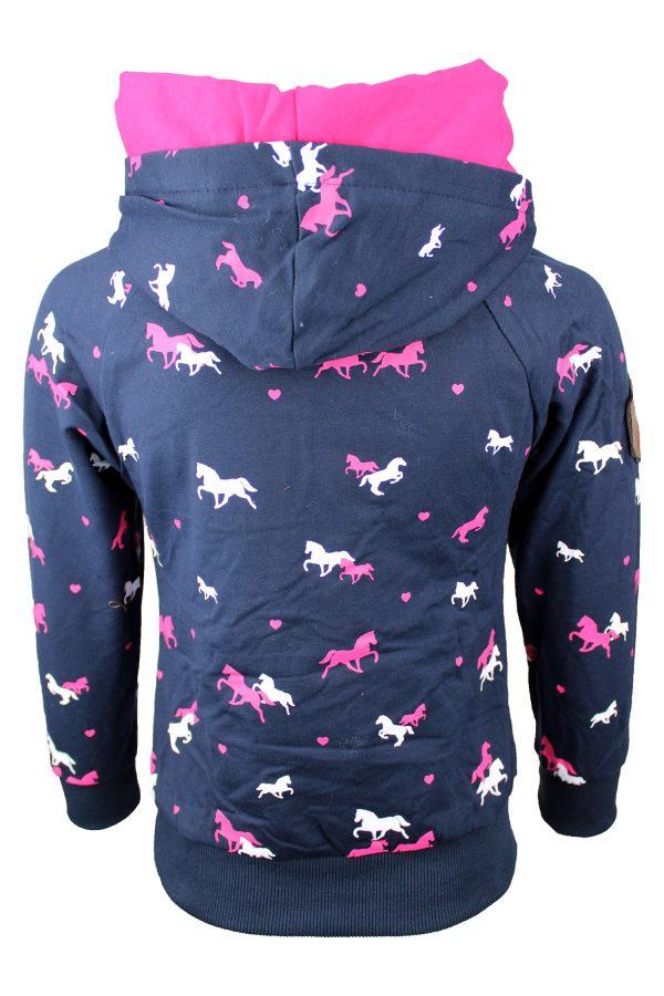 Hoodie Focus Paard blauw