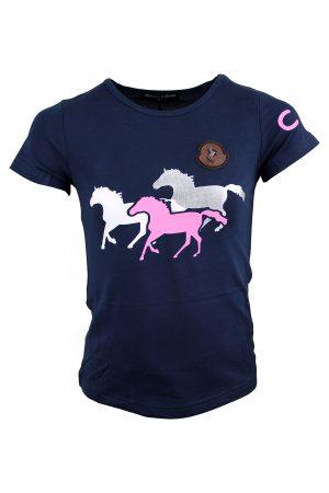 Shirtje Paarden blauw