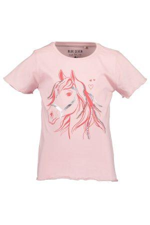 Shirtje Blue Seven Zilver Paard roze