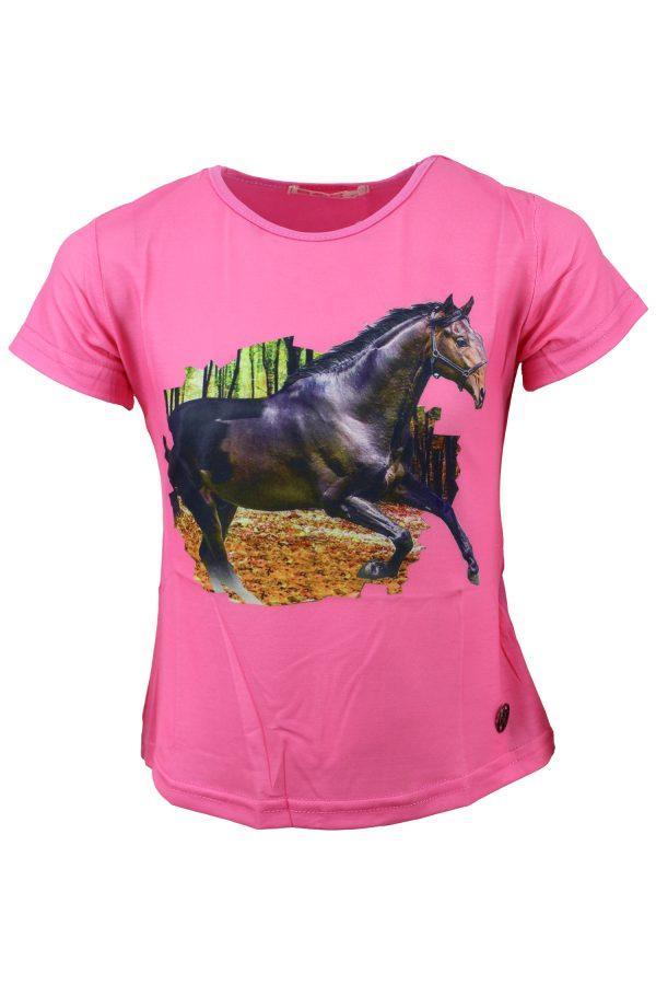 Shirtje Pearl Paard roze