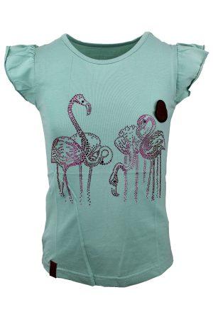 Shirtje Go Flamingo turquiose