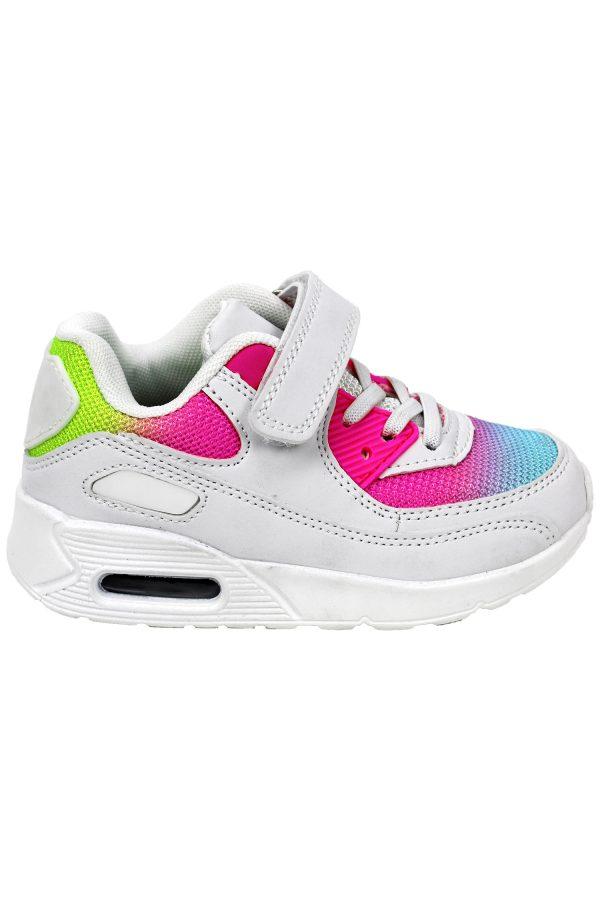 Sneakers Magic Rainbow wit roze