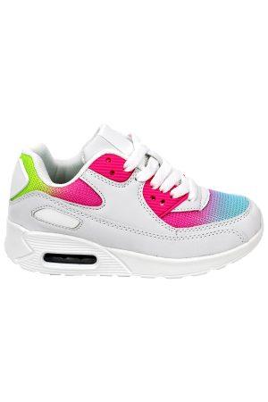 Sneakers Magic Rainbow wit roze