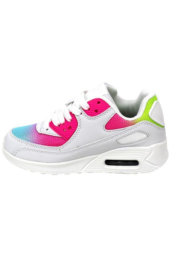 Sneakers Magic Rainbow wit roze