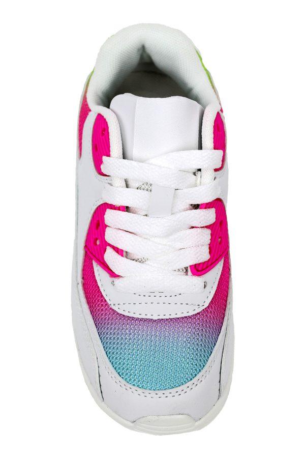 Sneakers Magic Rainbow wit roze