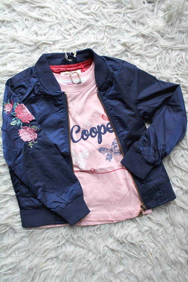 Shirtje Lee Cooper vlinders roze, bomberjasje bloem blauw