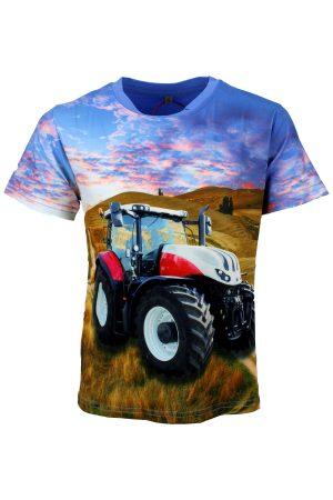 Shirtje rode Tractor blauw