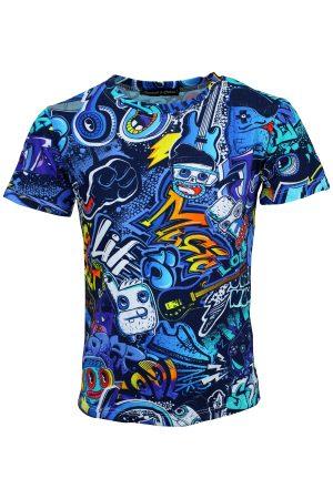 Shirtje Graffiti blauw