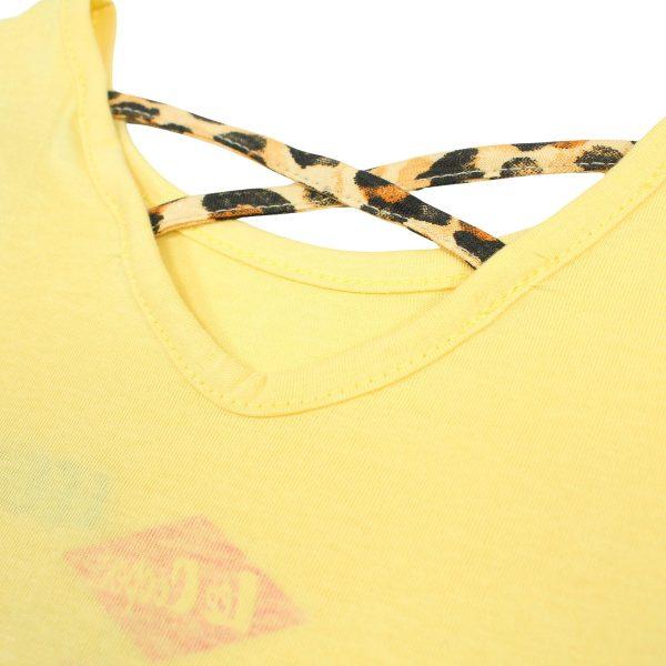 Shirtje Lee Cooper Leopard geel