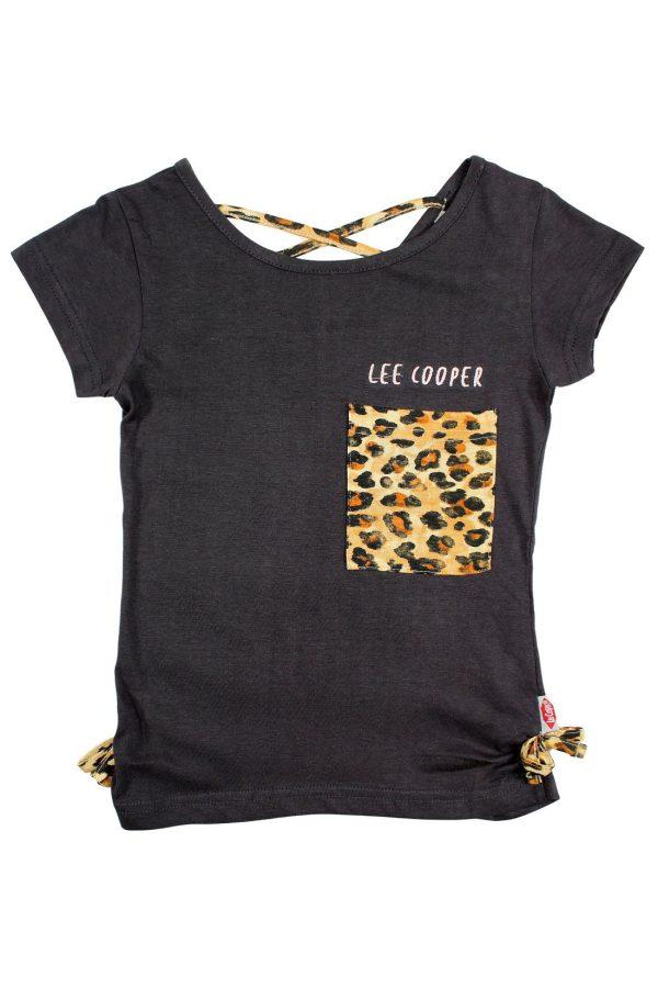 Shirtje Lee Cooper Leopard zwart