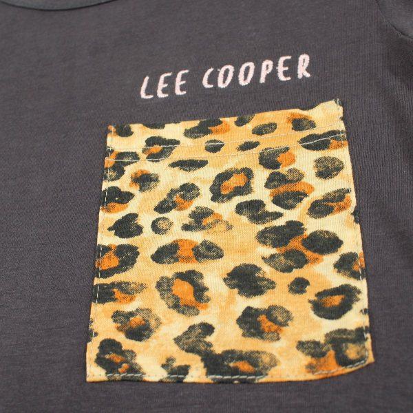 Shirtje Lee Cooper Leopard zwart