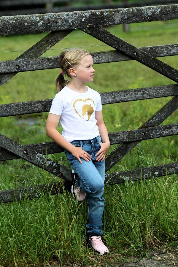 model Shirtje T-Shirt Lovehorse gold wit