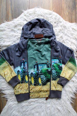 Vestje groene Tractor grijs, Shirtje limited groene tractor groen