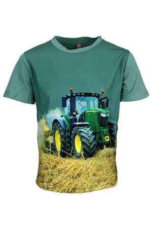 Shirtje limited groene tractor groen