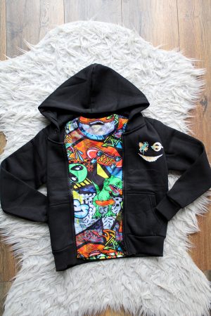 Shirtje alien, Vestje back smiley zwart