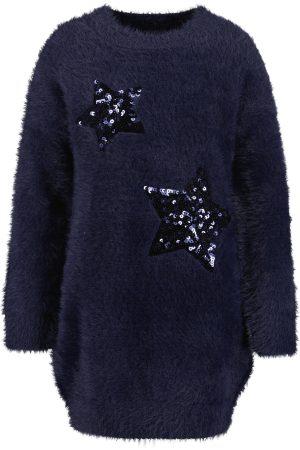 Jurkje Sweaterdress Blue Seven Glitter blauw
