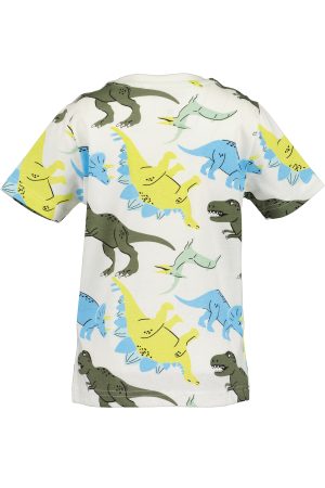 Shirtje Blue Seven Dinosaurussen wit
