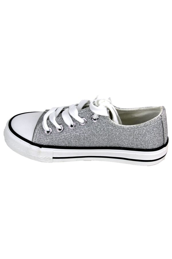 Sneakers Glitter zilver