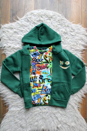 Shirtje Wow boy, Vestje back smiley groen