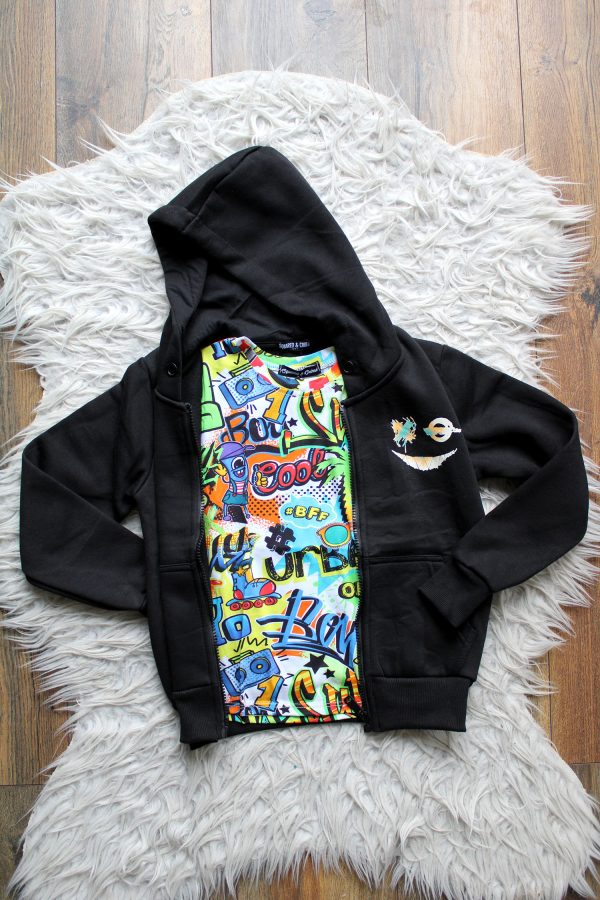 Shirtje Wow boy, Vestje back smiley zwart