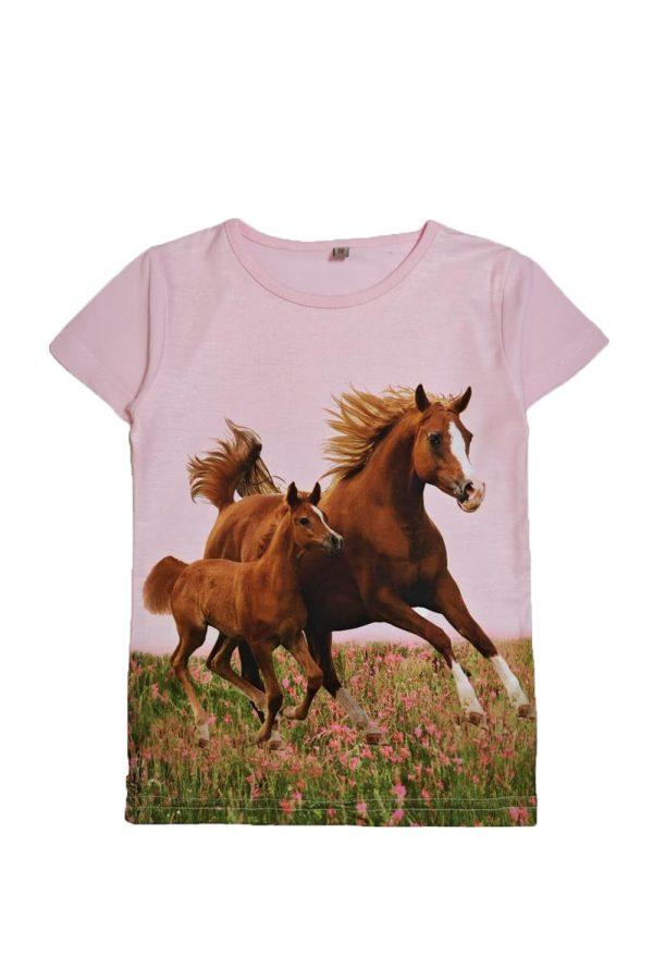 Shirtje paard veulen lichtroze