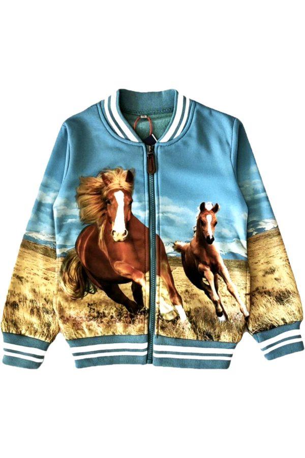 Bombervest Paard mintgroen