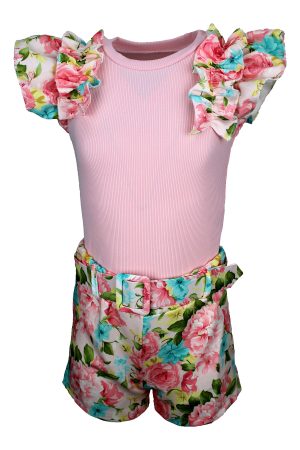 Setje Flowergirl roze