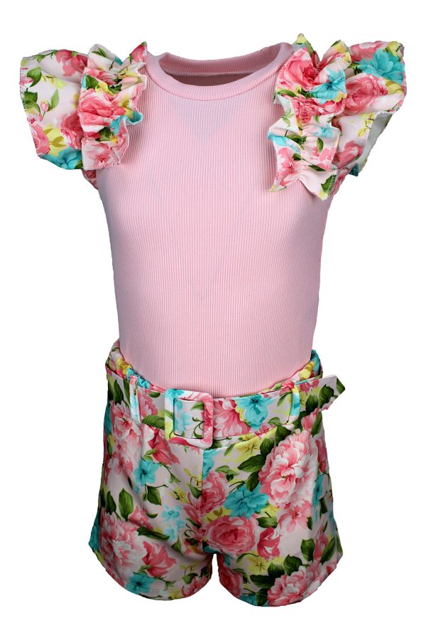 Setje Flowergirl roze