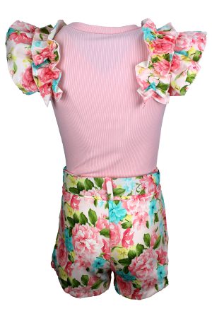 Setje Flowergirl roze