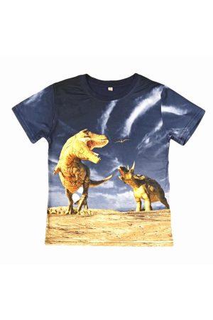 Shirtje Dinosaurussen blauw