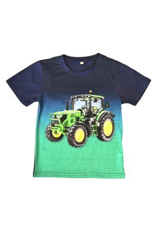 Shirtje groene Tractor groen blauw