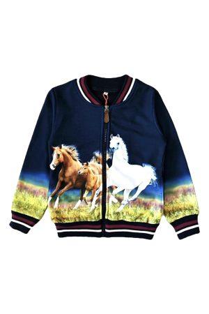 Bombervestje Paard blauw