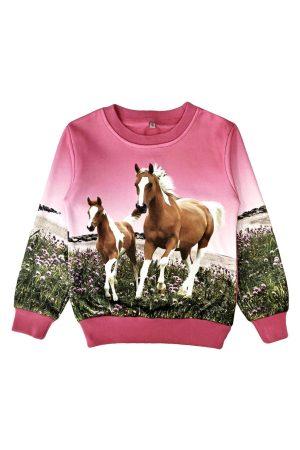 Sweater paarden roze