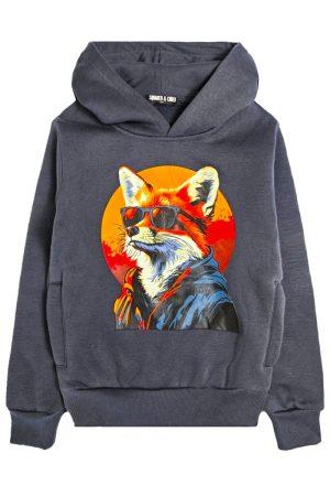 Hoodie Vos grijs