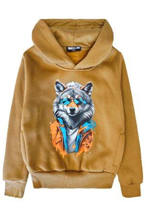 Hoodie Wolf bruin