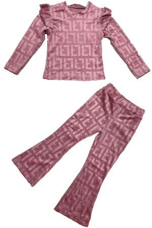 Kledingset Square roze
