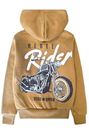 vestje rebel rider bruin achterkant