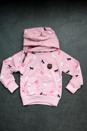 Hoodie lovehorse roze