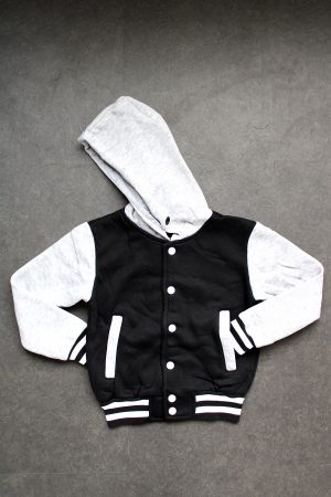 Vestje bomber zwart grijs