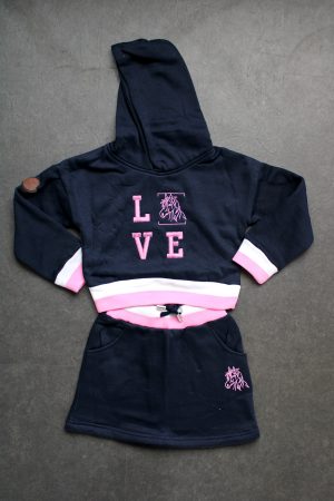 Setje Love paard blauw