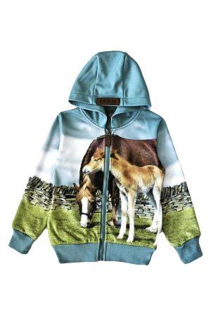 Vestje Paard met veulen groen
