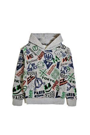 Hoodie Colourful grijs