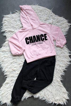 Joggingpak / kledingset Stay Strong zwart roze