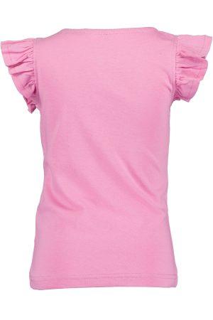 Shirtje Blue Seven Regenboog Vlindermouw roze